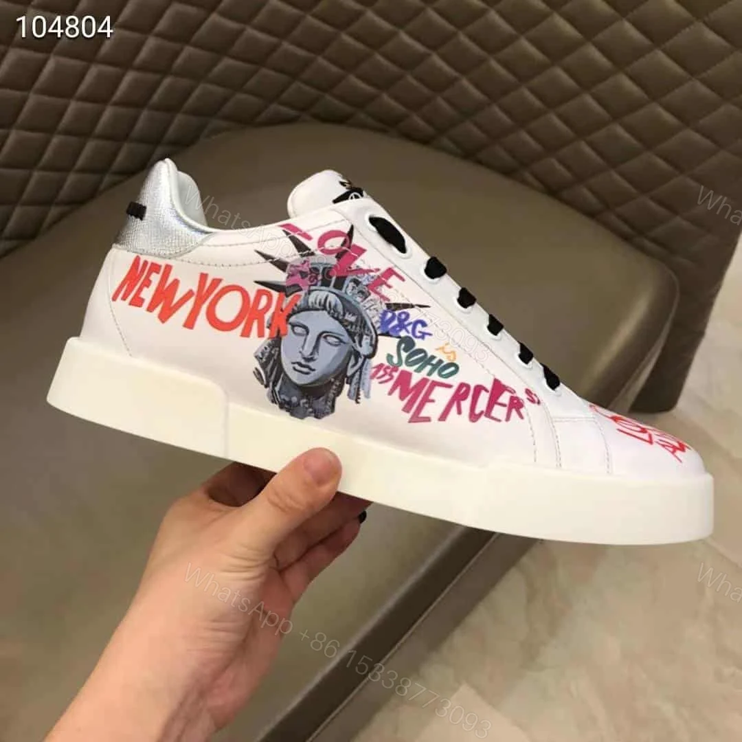 View 2 of DOLCE & GABBANA PORTOFINO SNEAKERS IN PRINTED NAPPA CALFSKIN – DG6