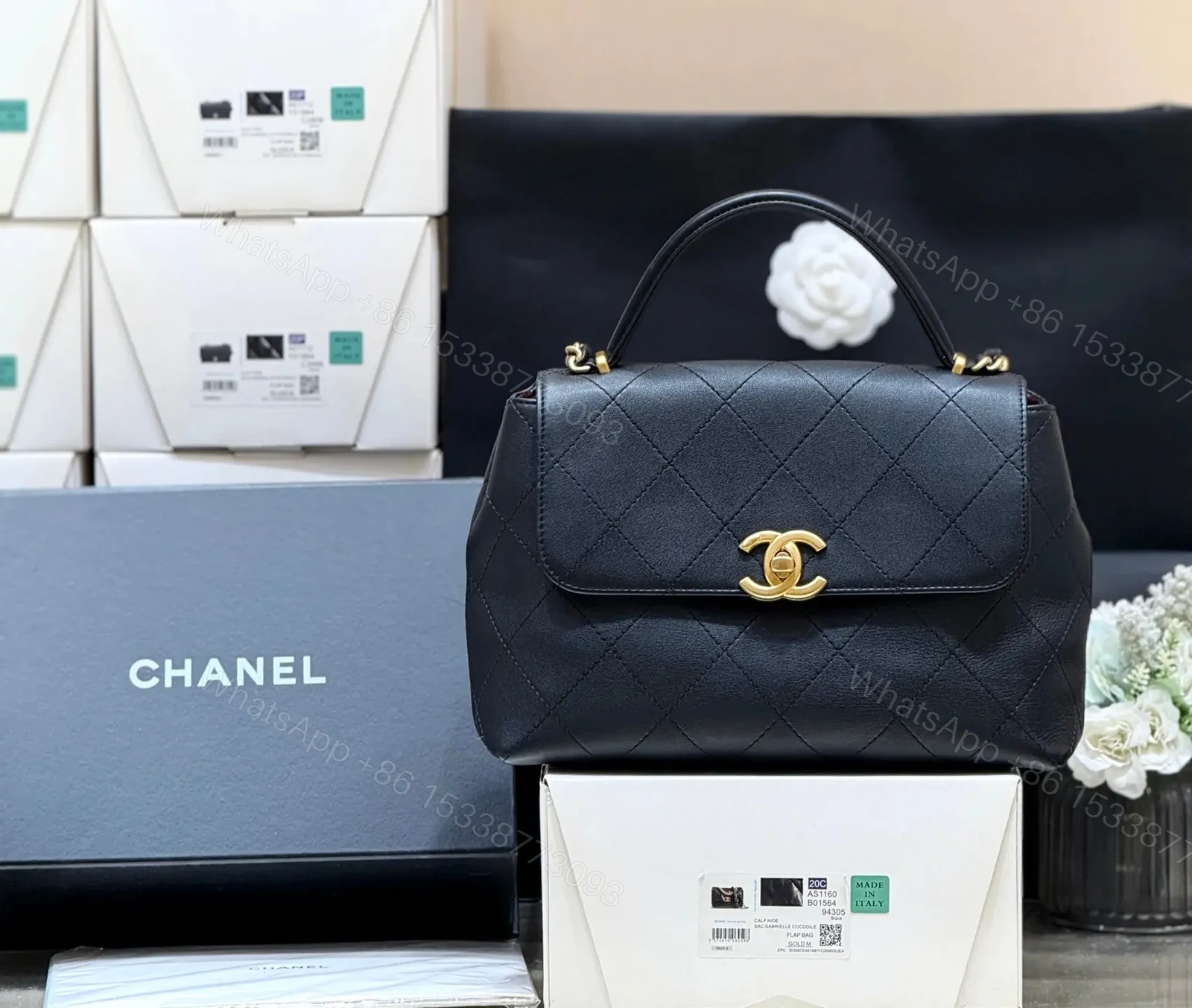 View 7 of CHANEL Maxi Flap Bag with Top Handle