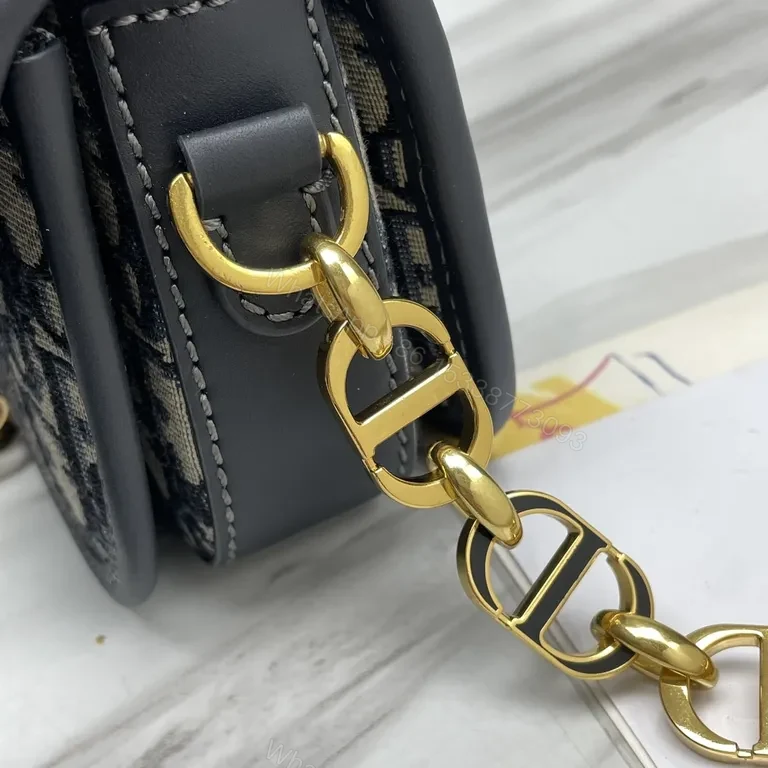 View 5 of Chic Dior Monogram Crossbody with Gold Hardware