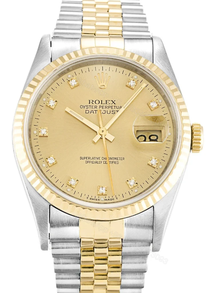 Replica Rolex Datejust Champagne Diamonds Dial 16233 36 mm — view 1