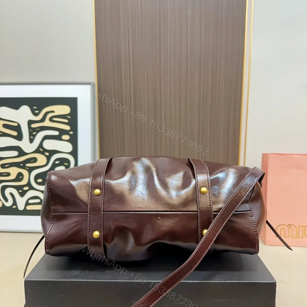 View 8 of MIU MIU SIDE RIBBON 2WAY HANDBAG BURGUNDY 33CM