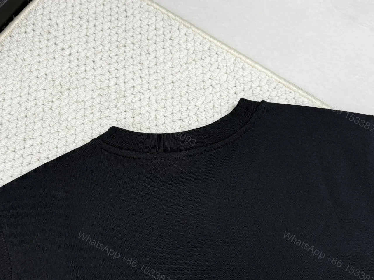 View 6 of [N/A] Bold Navy Cotton Tee with Gold Logo Graphic