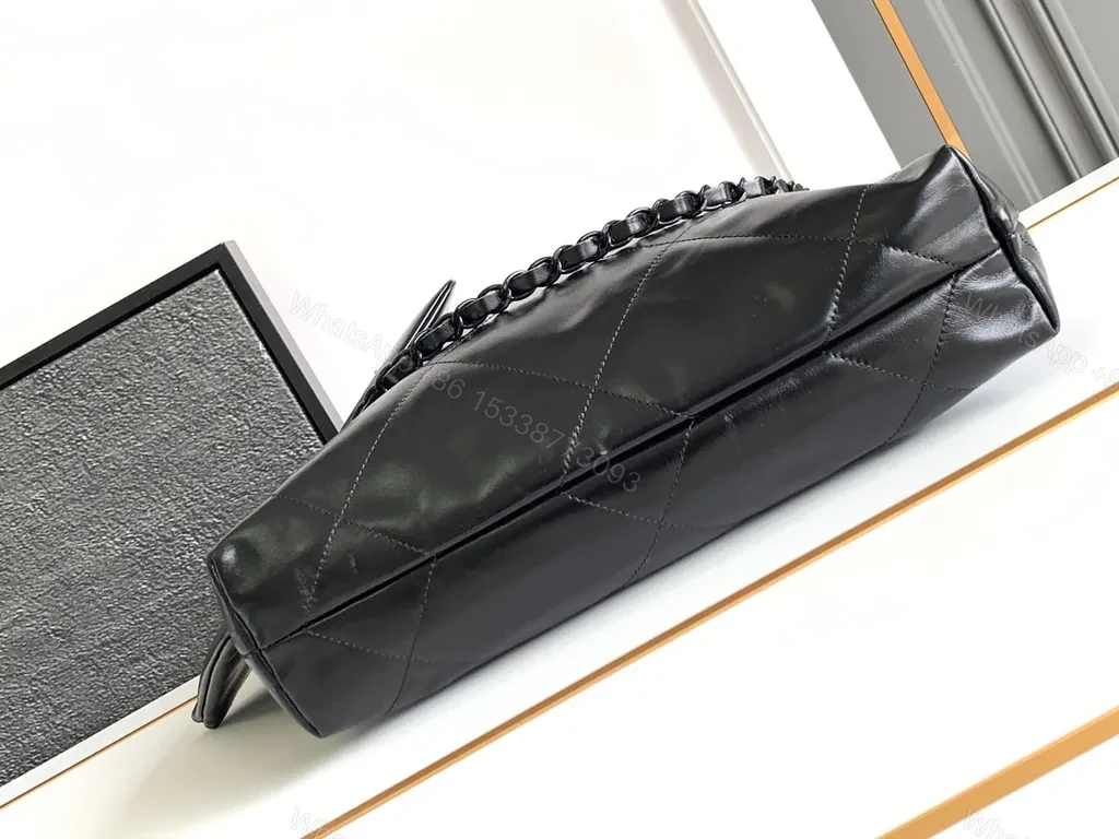 View 5 of Chic Quilted Shoulder Bag with Chain Detailing