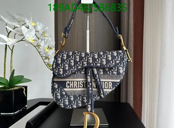 Dior Knockoff Saddle Bag 3351- Oblique Canvas — view 3
