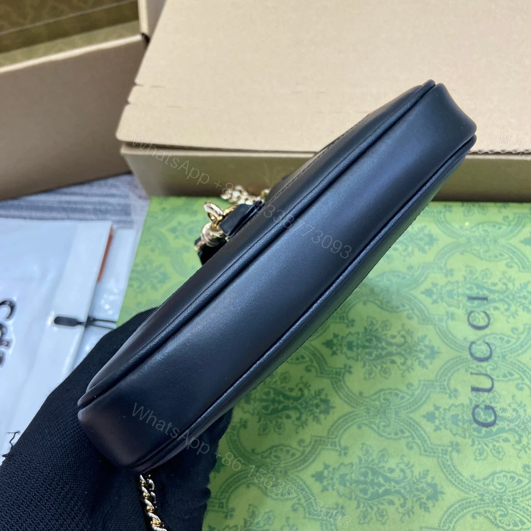 View 9 of JACKIE NOTTE MINI BAG 19 IN BLACK CALFSKIN GOLD HARDWARE