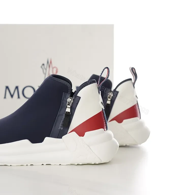 View 6 of Color-Blocked Luxe High-Top Sneakers with Comfort