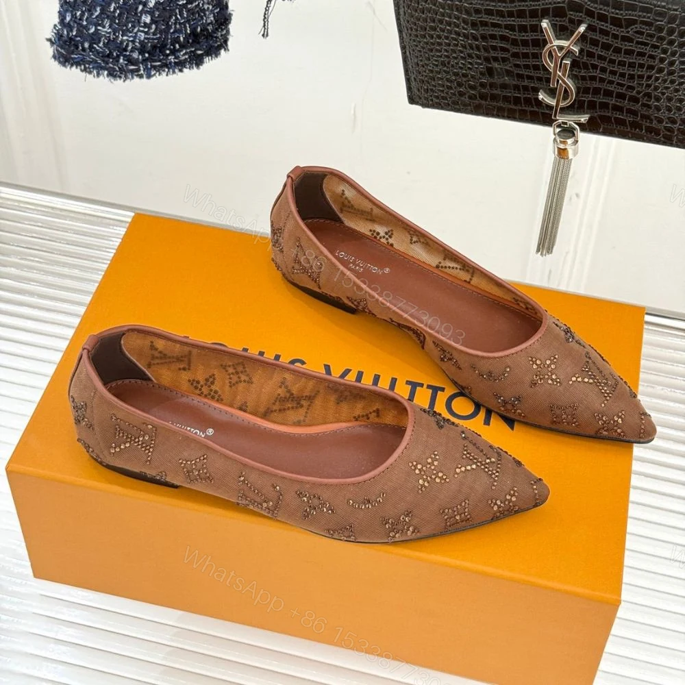 View 9 of Louis Vuitton Gala Flat Ballerina Brown 1AIFUI