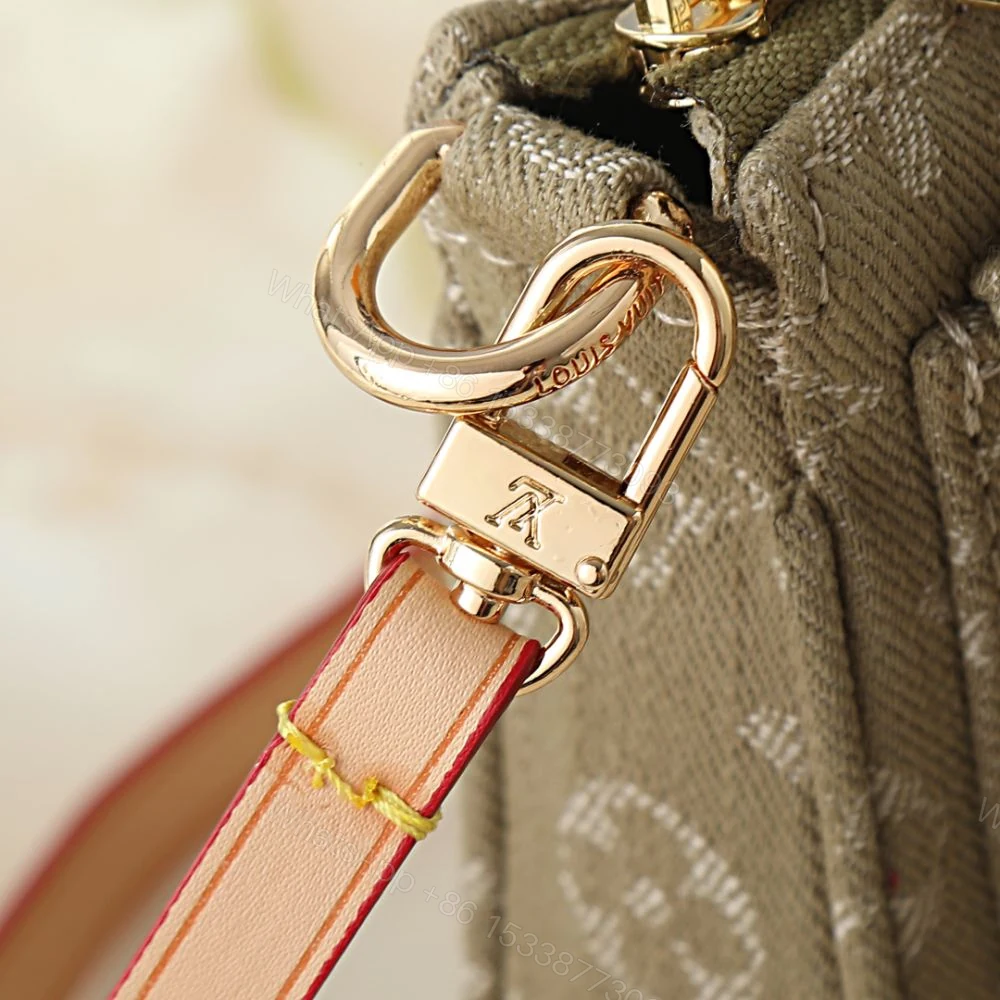 View 8 of Louis Vuitton Pochette Accessoire Cargo Khaki Denim 23cm
