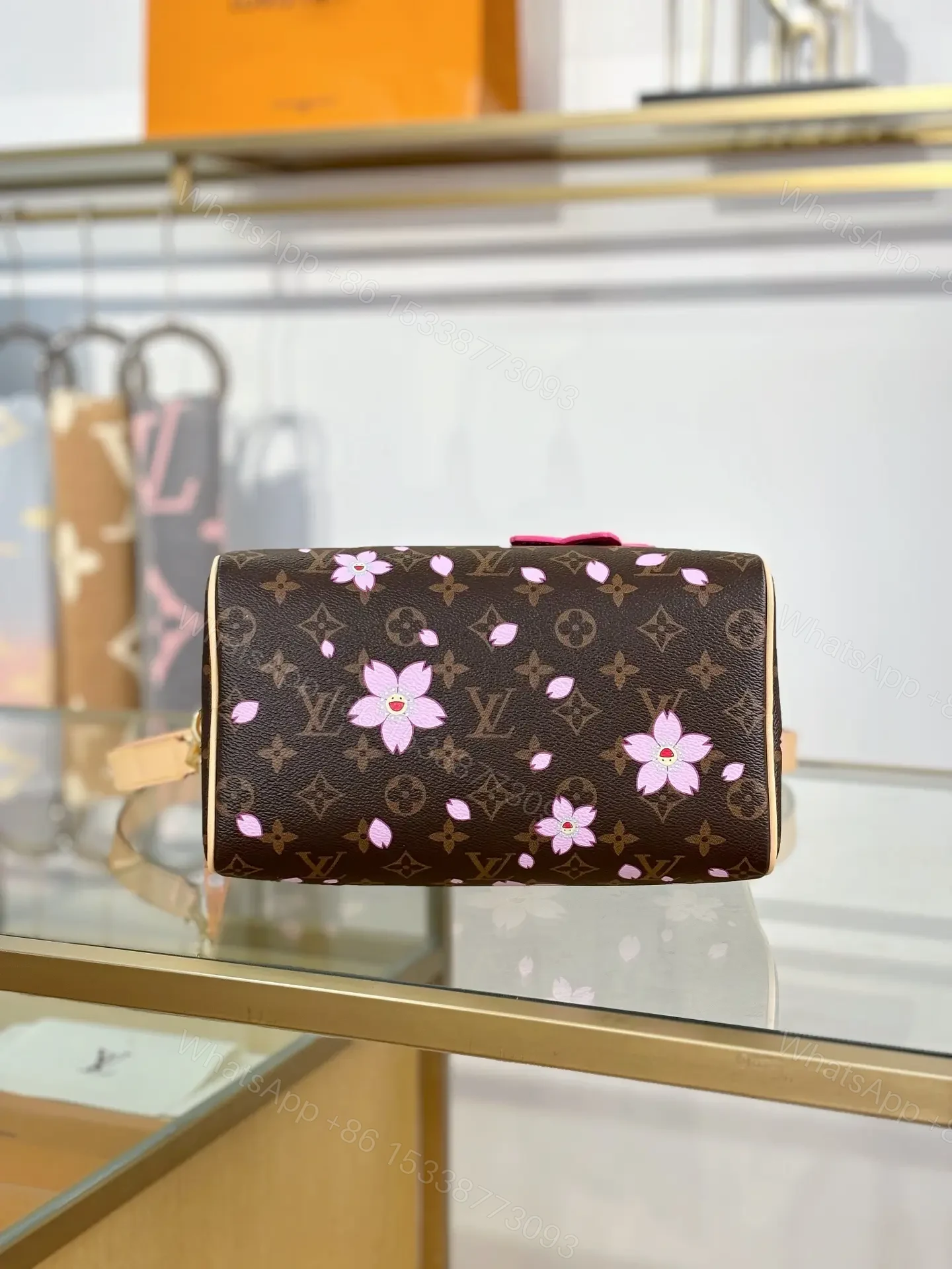 View 3 of Louis Vuitton x Takashi Murakami Monogram Cherry Blossom Speedy Bandoulière 25