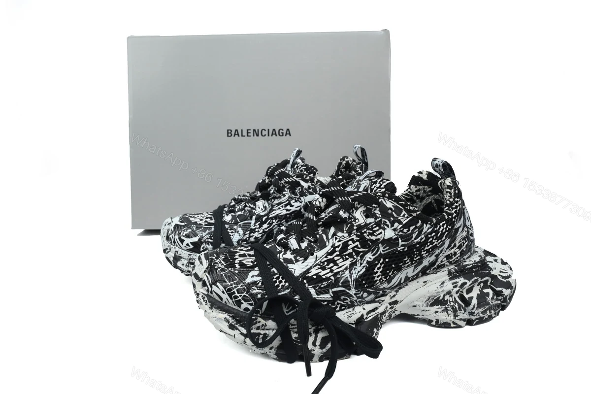 Balenciaga 3XL Luminous Black Graffiti 734731 W3XDC 0236 — view 2