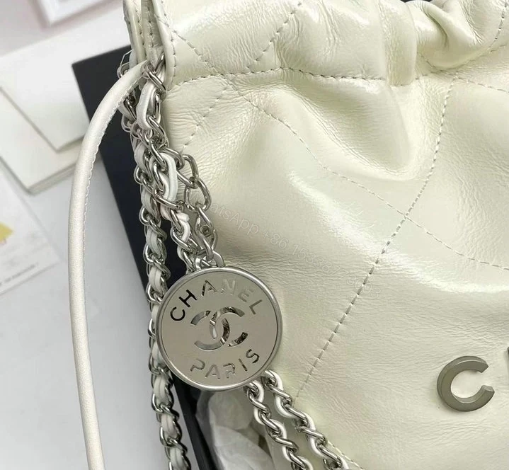 View 3 of Chanel 22 Mini Handbag QS7719 – White Calfskin
