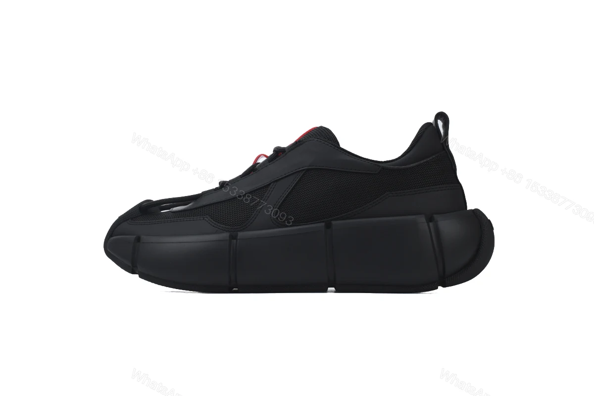 View 6 of Prada Sneakers Black Red