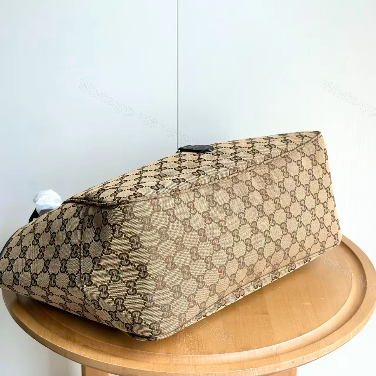 View 5 of Gucci Mercato Medium Tote Bag Sand And Brown GG Canvas 35cm