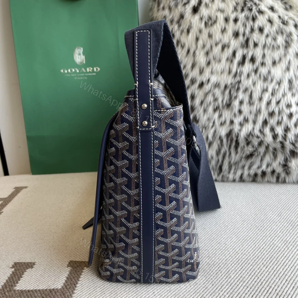 View 3 of 高仿Goyard*Capetien系列CAPETIS郵差包深藍中號免檢版