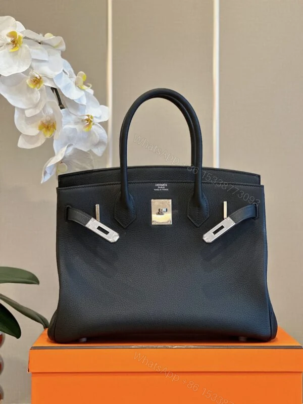 View 5 of Hermes Birkin 30 Black Palladium Hardware