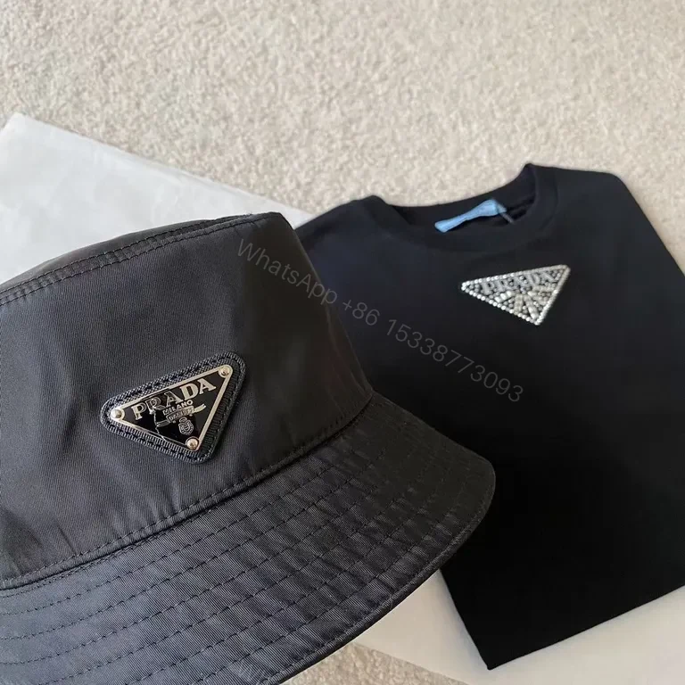 View 2 of Prada Black Nylon Logo Bucket Hat â€” Everyday Luxe