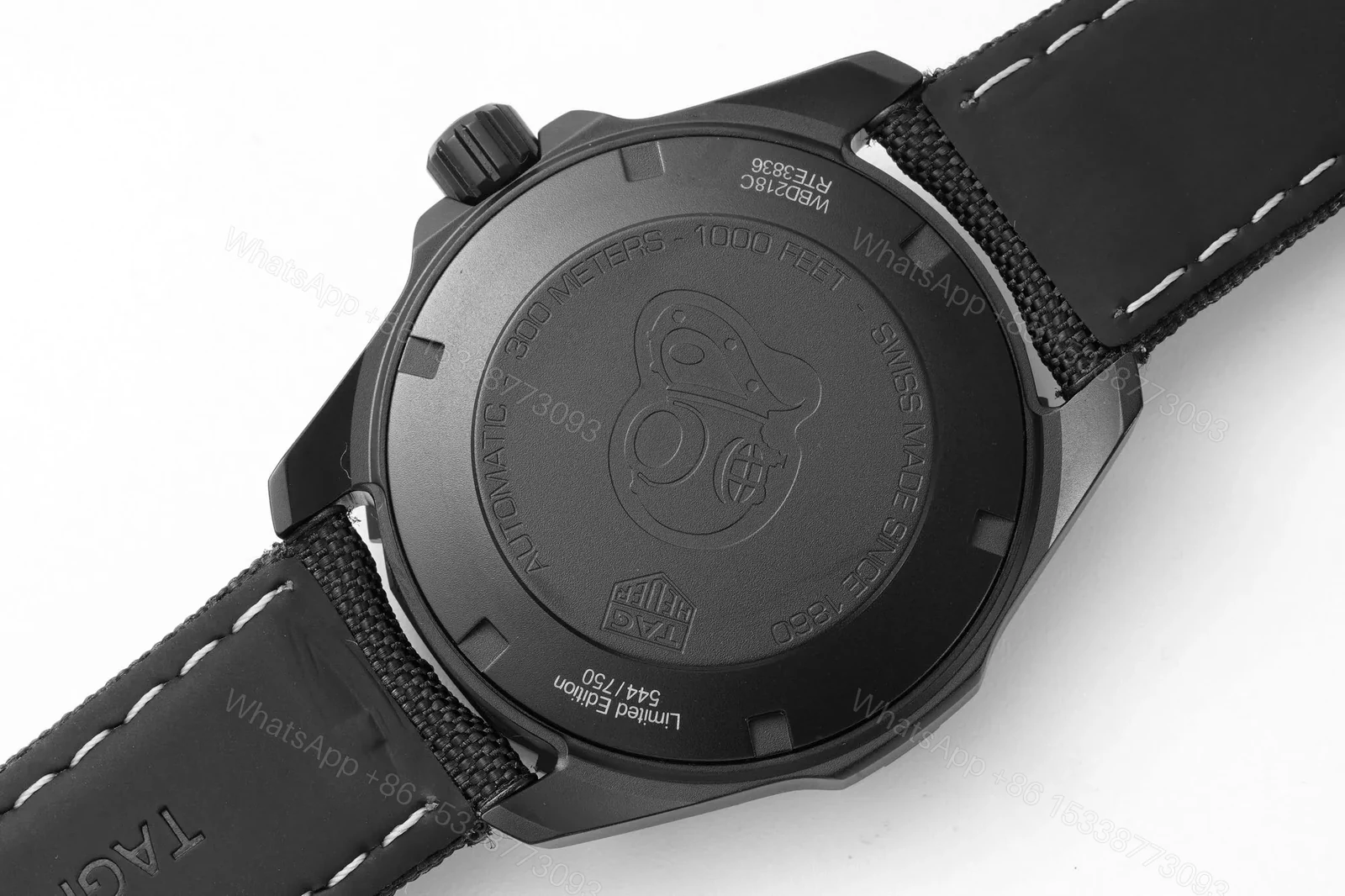 View 6 of Tag Heuer Super Series Watch – Black Dial, Black Strap, Casual and Formal Style, 100m Water Resistance
