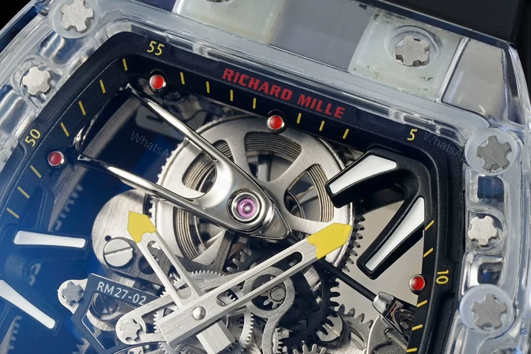View 4 of Richard Mille RM56-02 Sapphire Crystal Tourbillon Watch Transparent Skeleton Cable Suspension Movement Premium Edition RM-RM56-02-SAP-TB-CBL