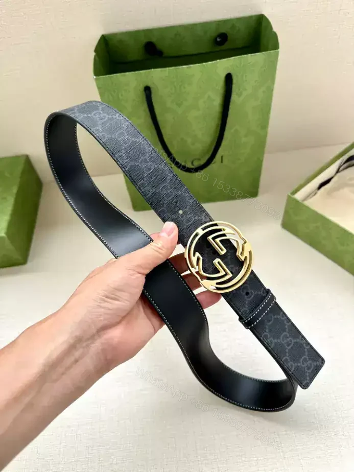 View 2 of GUCCI BELT WITH INTERLOCKING G BUCKLE 3.8CM – B105