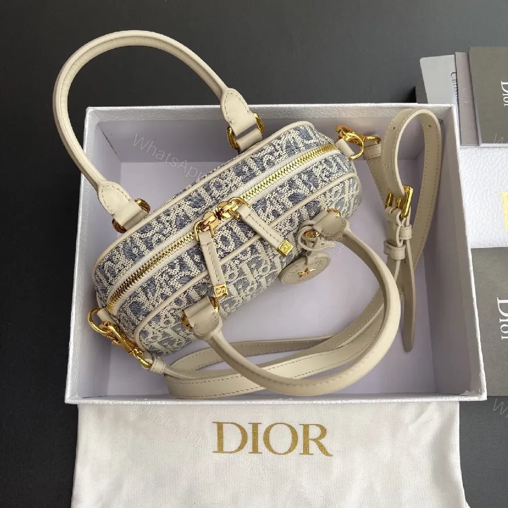 View 9 of Cream Leather Monogram Mini Bag: Chic Luxe Crossbody