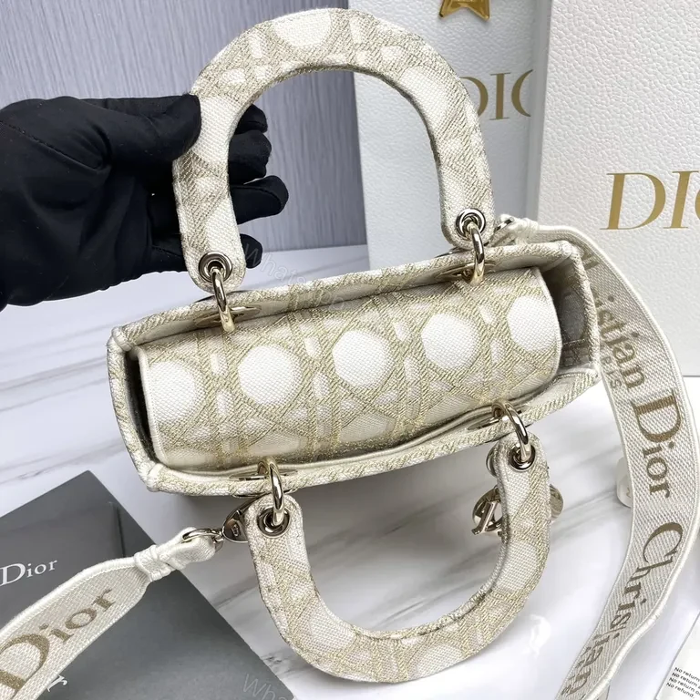 View 2 of Christian Dior Monogram Handbag: Metallic Jacquard, Luxe Everyday Icon