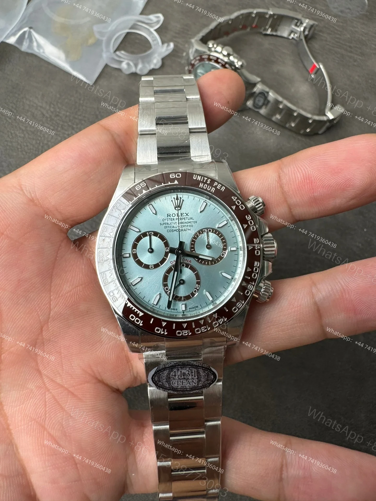 View 3 of Rolex Super Clone Daytona Ice Blue M126506-0001 4131 Movement