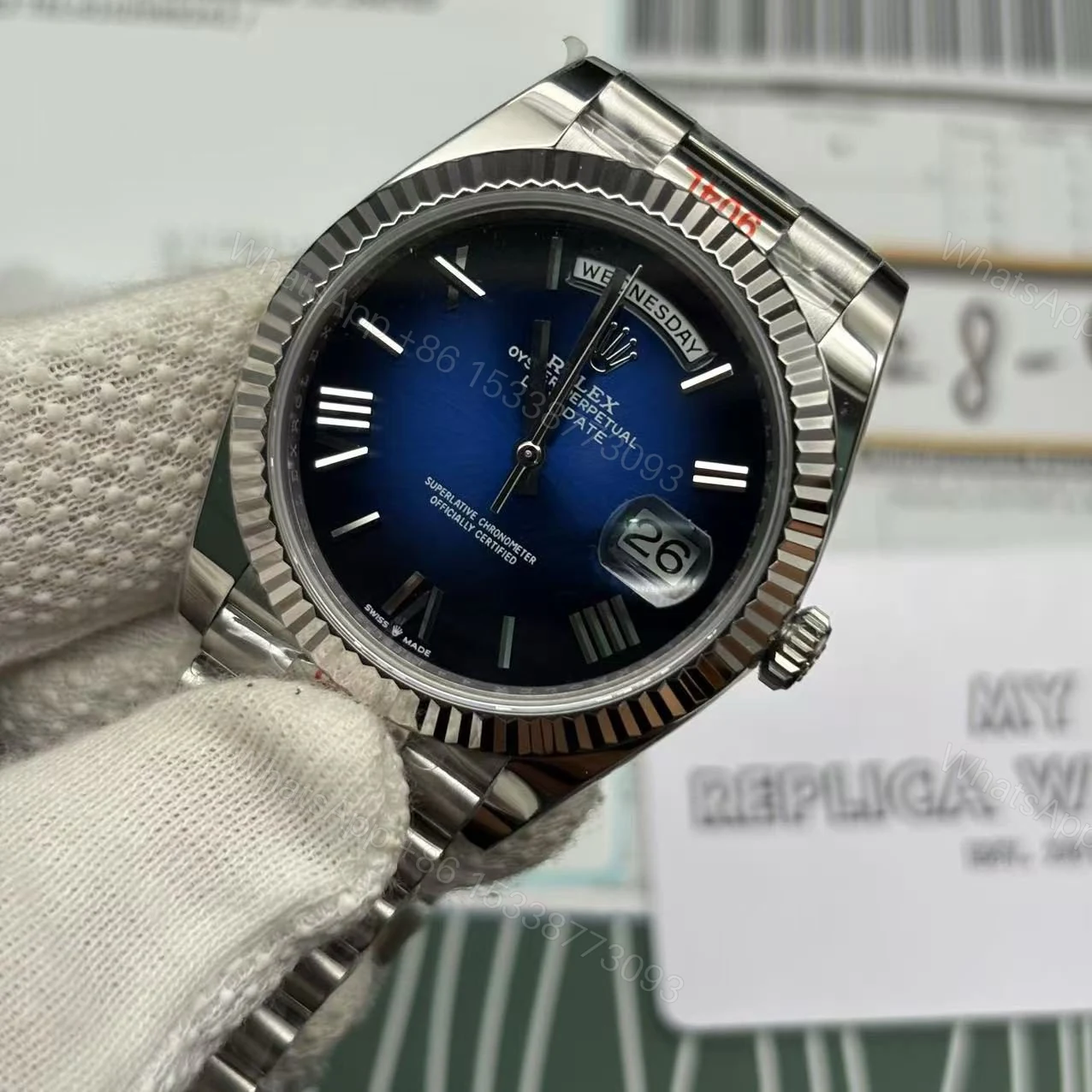 View 7 of Rolex Day-Date M228239 Blue Watch