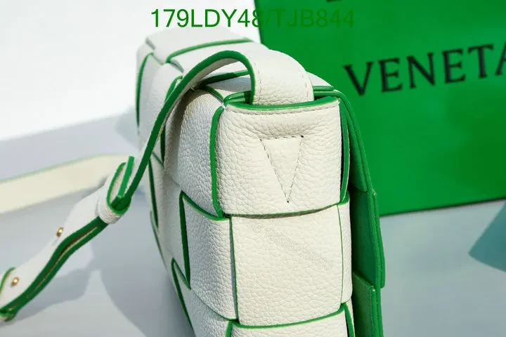 View 14 of Bottega Veneta White Lambskin Cassette Bag in Intrecciato Weave