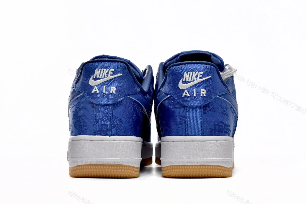 View 6 of CLOT x Nike Air Force 1 Low Premium Blue Silk CJ5290-400