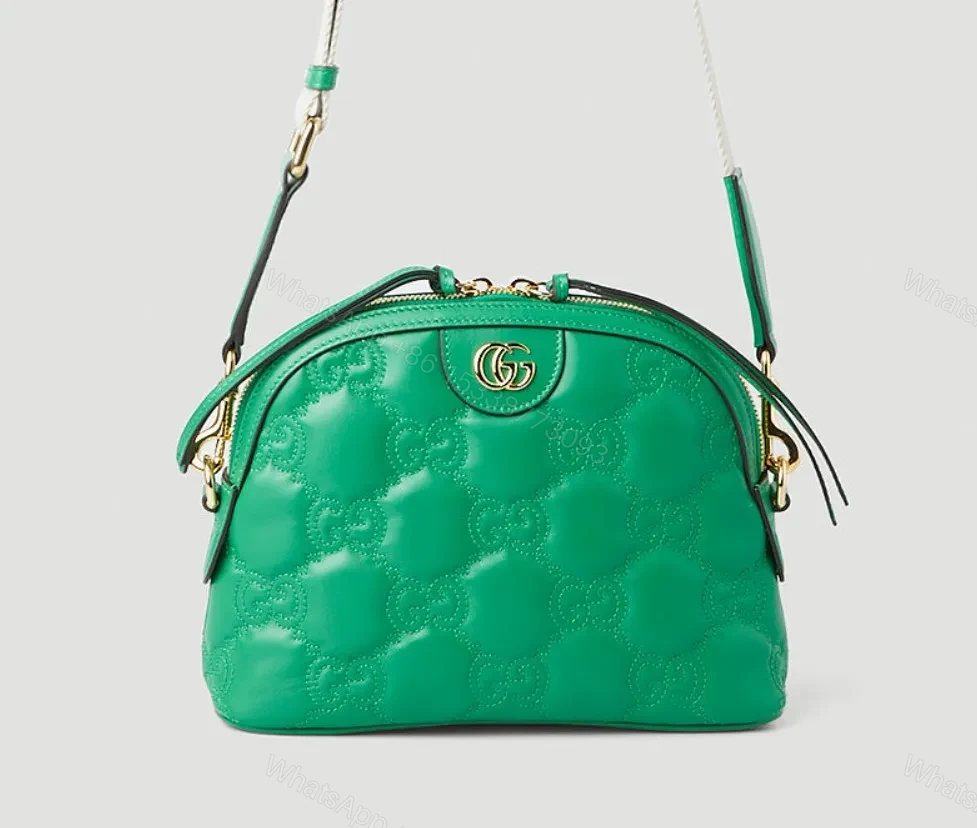 Fake Gucci GG Matelassé Green Leather Bag PZK456 — view 1