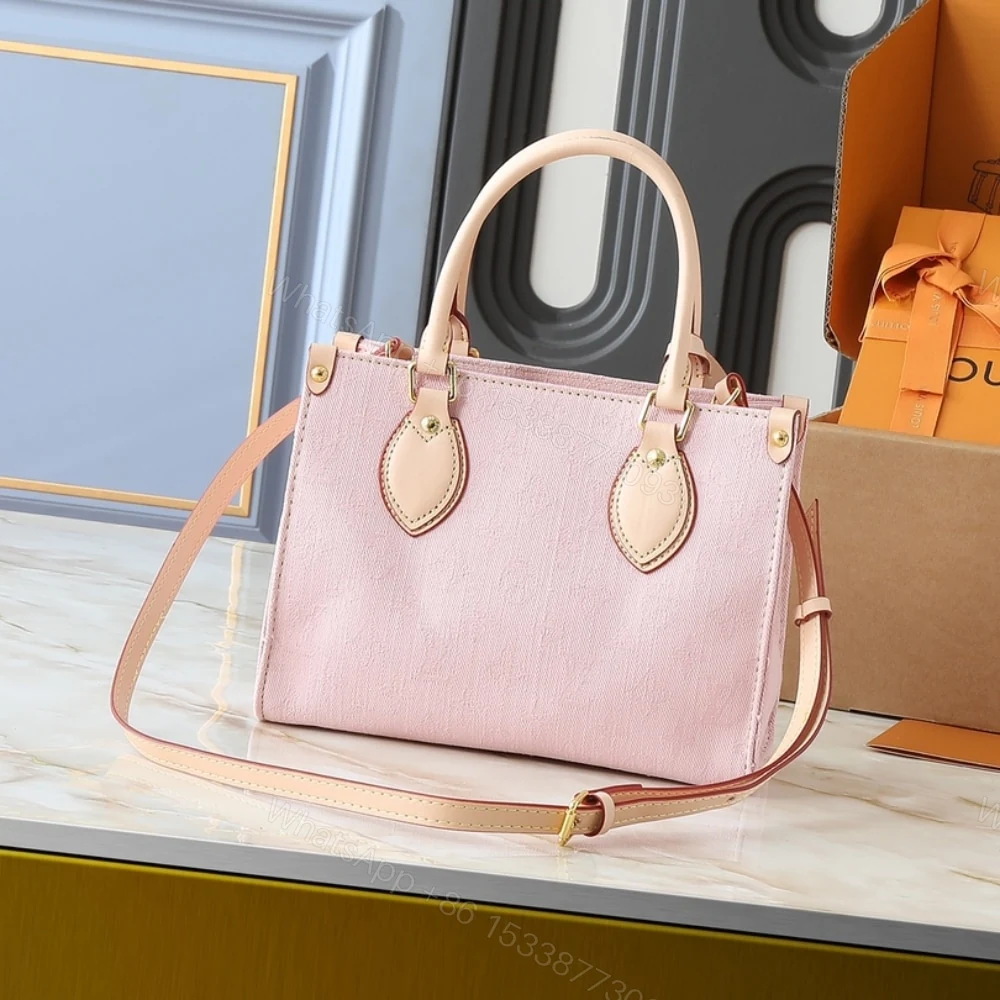 View 4 of Louis Vuitton Onthego PM Pink Denim 25Cm