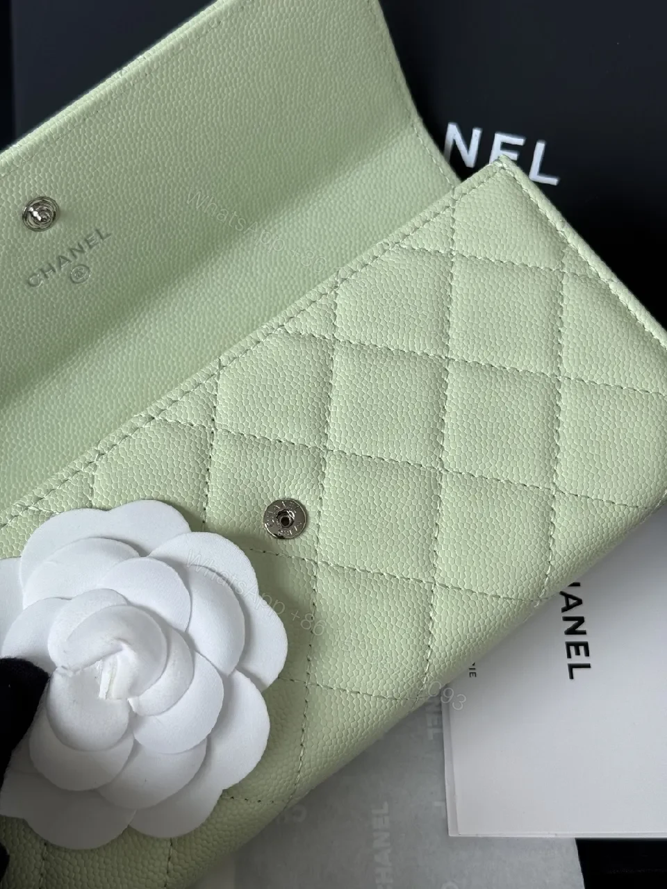 View 9 of Mint Green Quilted Wallet: Everyday Luxe, Cross-Body Ready
