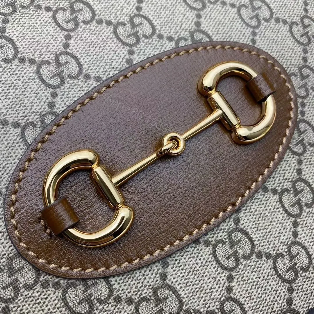 View 6 of Gucci GG Supreme Canvas Horsebit 1955 Small Top Handle Bag