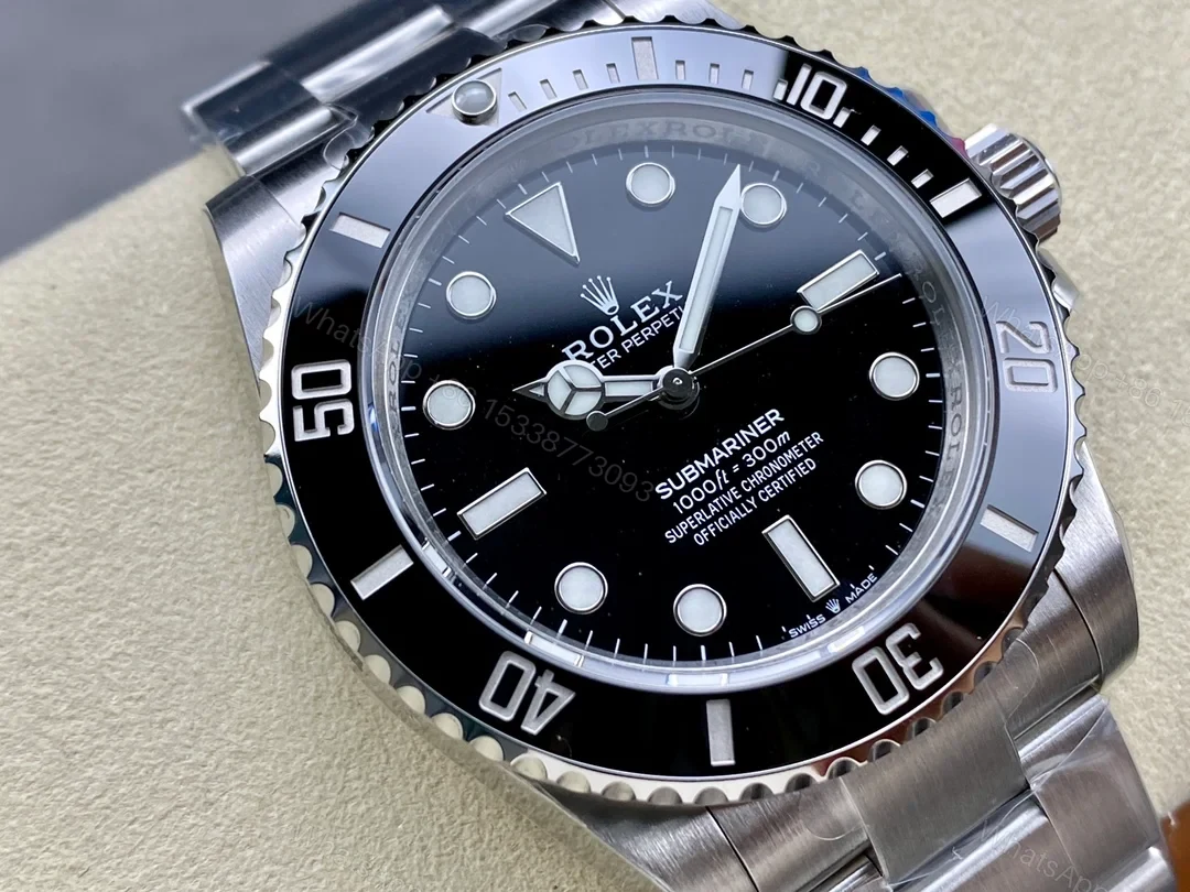 View 2 of Rolex Submariner Super Clone VS V3 No-Date 41 Stainless Steel Black Cerachrom 124060-0001