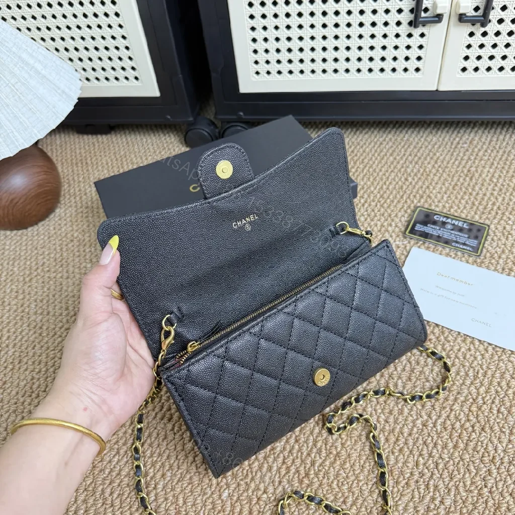 View 6 of Quilted Leather Wallet on Chain — Luxe Everyday Chic