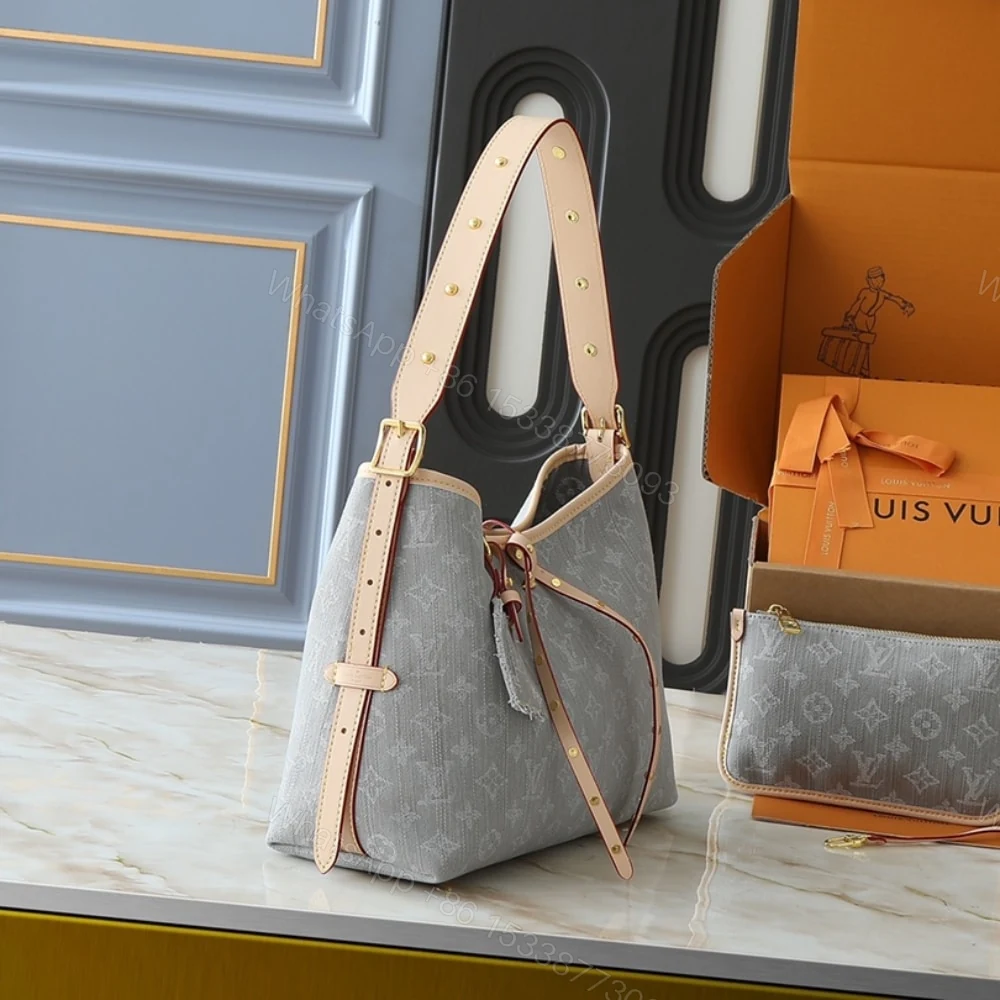 View 3 of LOUIS VUITTON CARRYALL MM MONOGRAM DENIM WASHED GRAY 39CM M13289