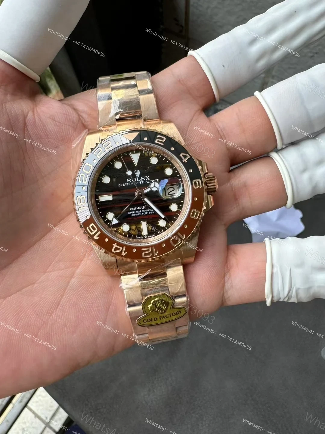 View 5 of Rolex Super Clone Watches 1:1 Iron Tiger Eye GMT-Master II 126715CHNR Oyster