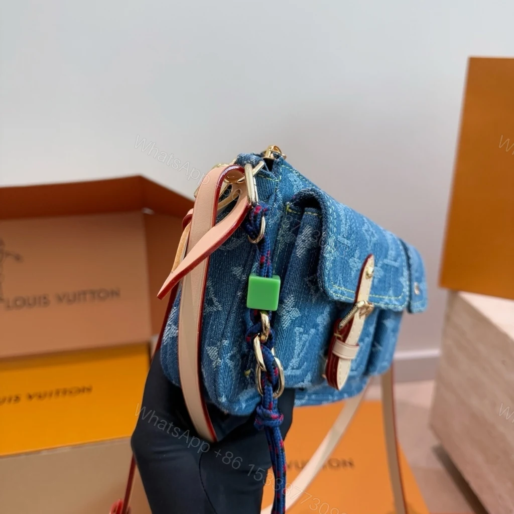 View 4 of Louis Vuitton Pochette Accessoire Cargo Blue Denim 23cm M27602