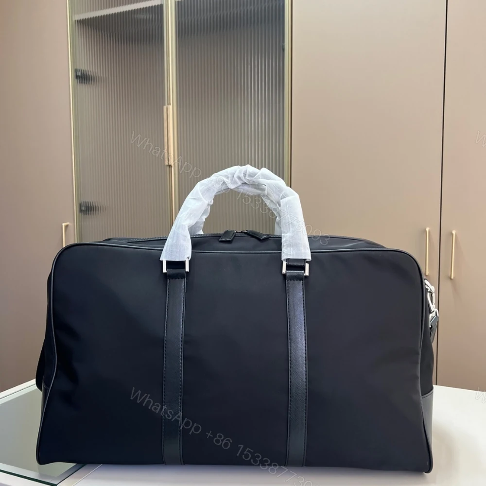 View 9 of Prada Re Nylon And Saffiano Duffel Bag Black 50Cm