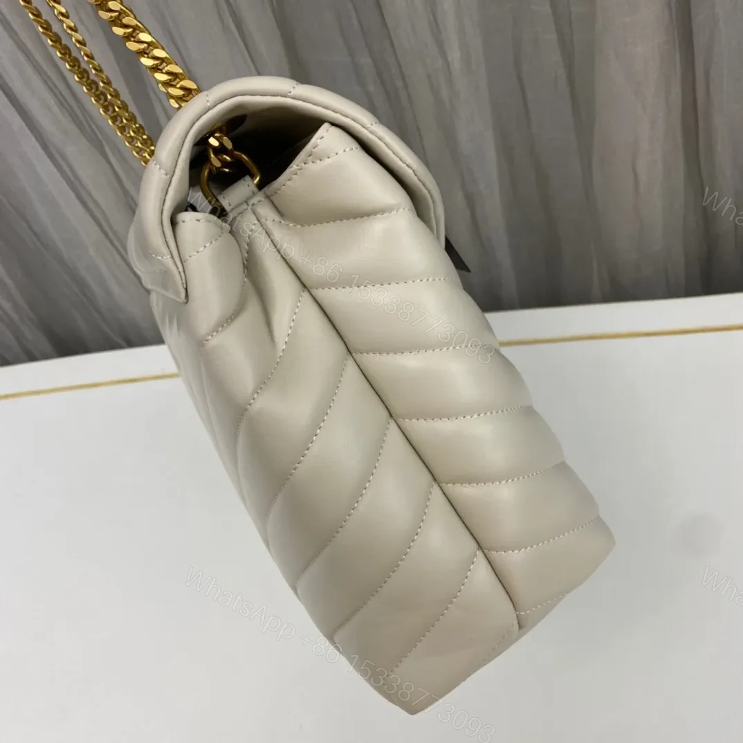 View 8 of SAINT LAURENT SM LOULOU MONOGRAM QUILTED LEATHER BAG