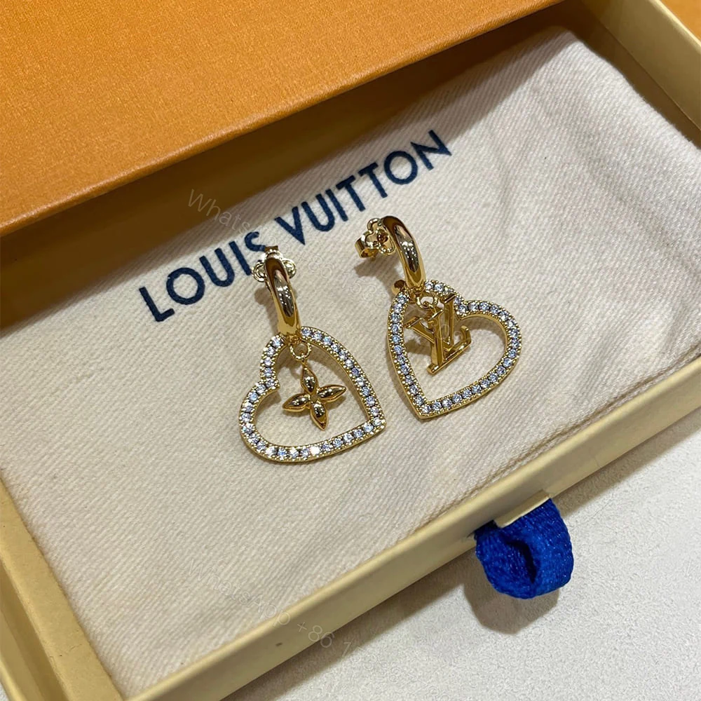 View 3 of MY LV HEART EARRINGS