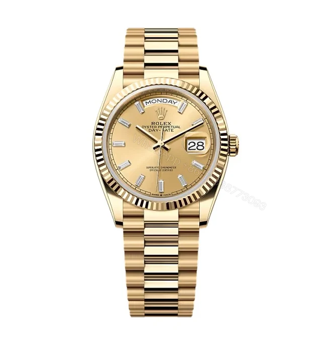 Superclone Rolex Day-Date Champagne Diamond Dial 128238-0132 36 mm — view 1