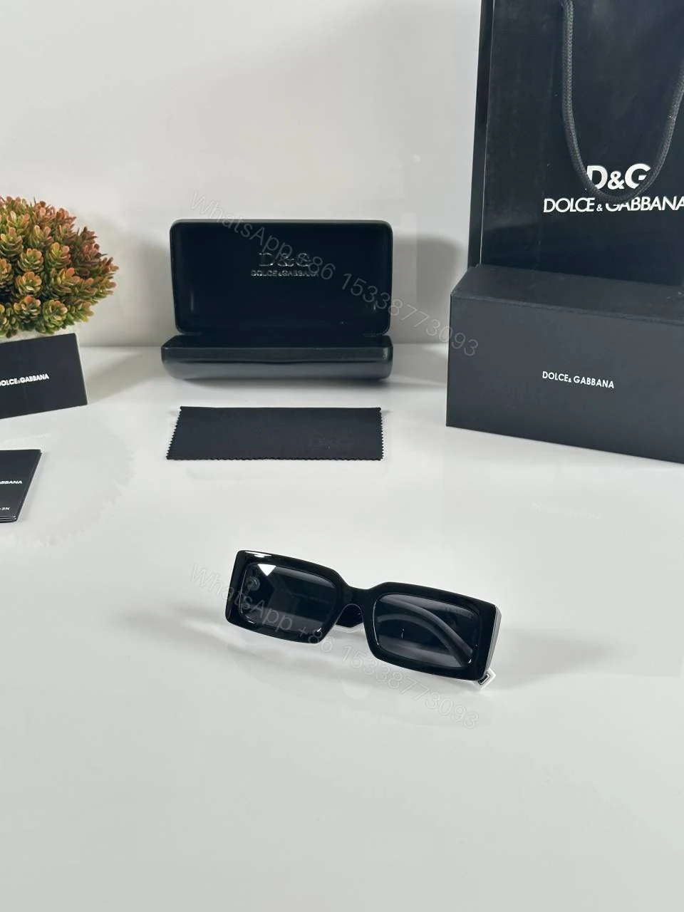 View 4 of First Copy Dolce Gabbana 6187 Black White Sunglasses