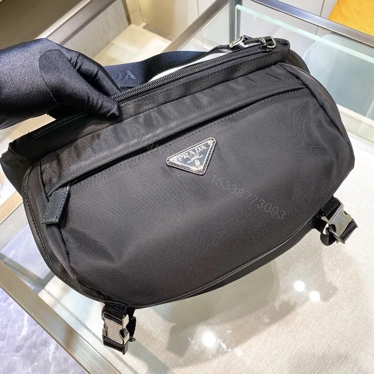 Compact Black Crossbody: Prada-Inspired, Lightweight & Durable — view 1