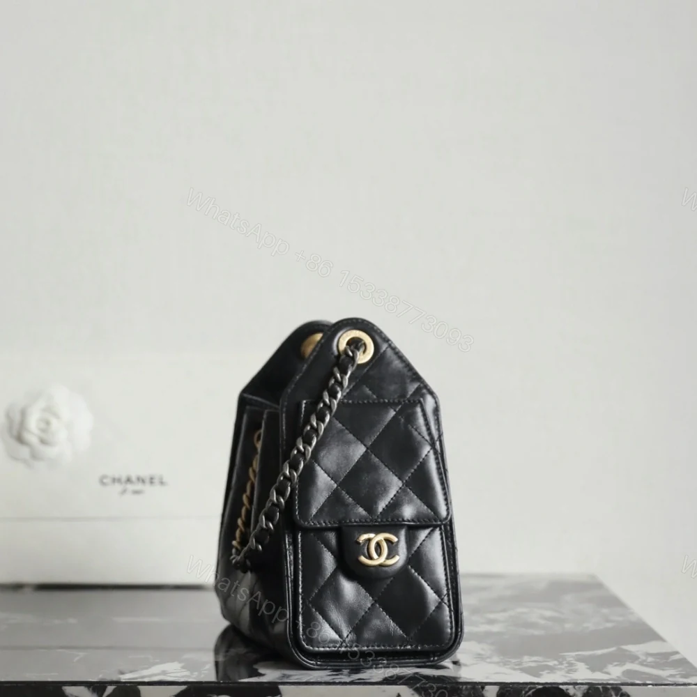 View 3 of 高仿Chanel*26C/25Bag系列AS5631鴛鴦皮穿鏈手袋Mini黑色免檢版