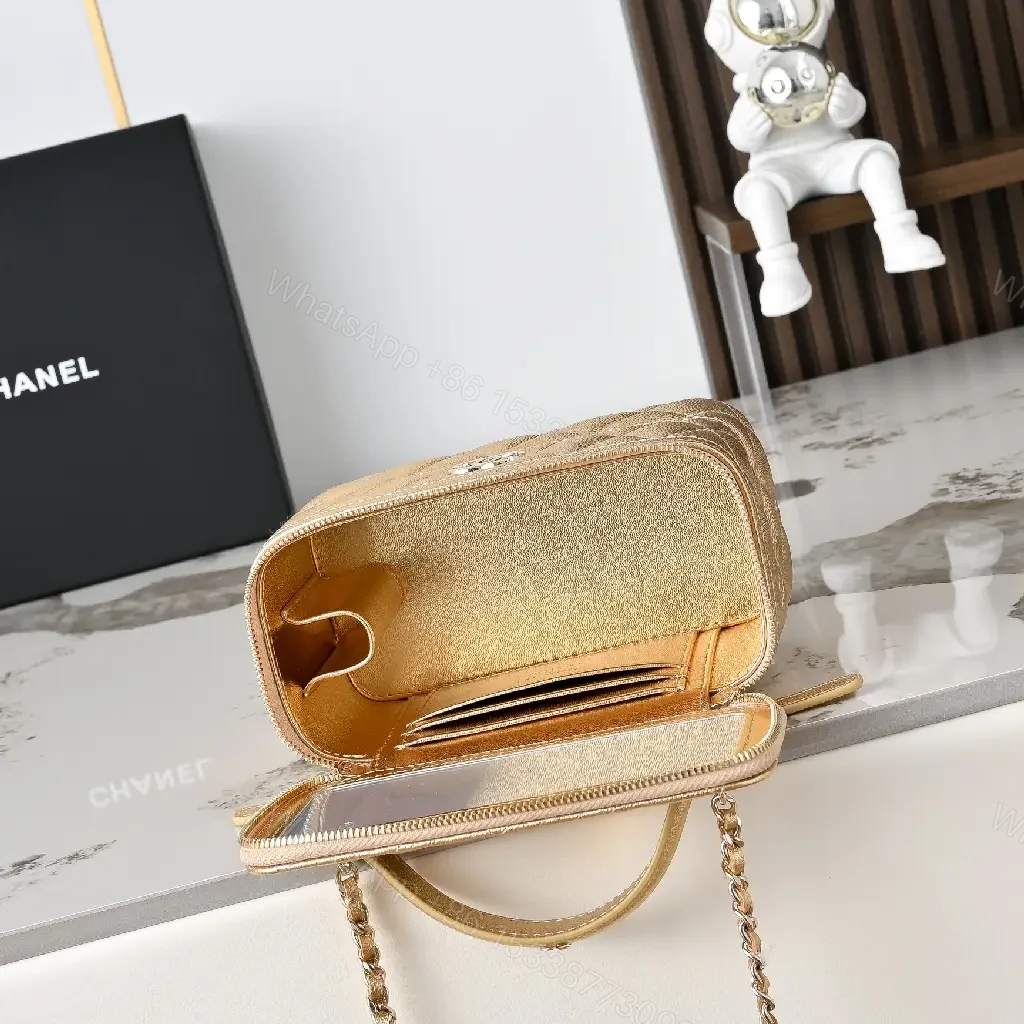 View 4 of Quilted Metallic Handbag: Compact Glamour, All-Day Versatility
