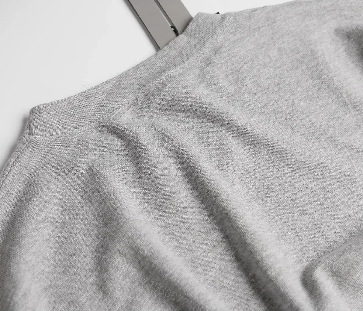 View 9 of Grey Cotton T-Shirt Dior Logo Casual Tee