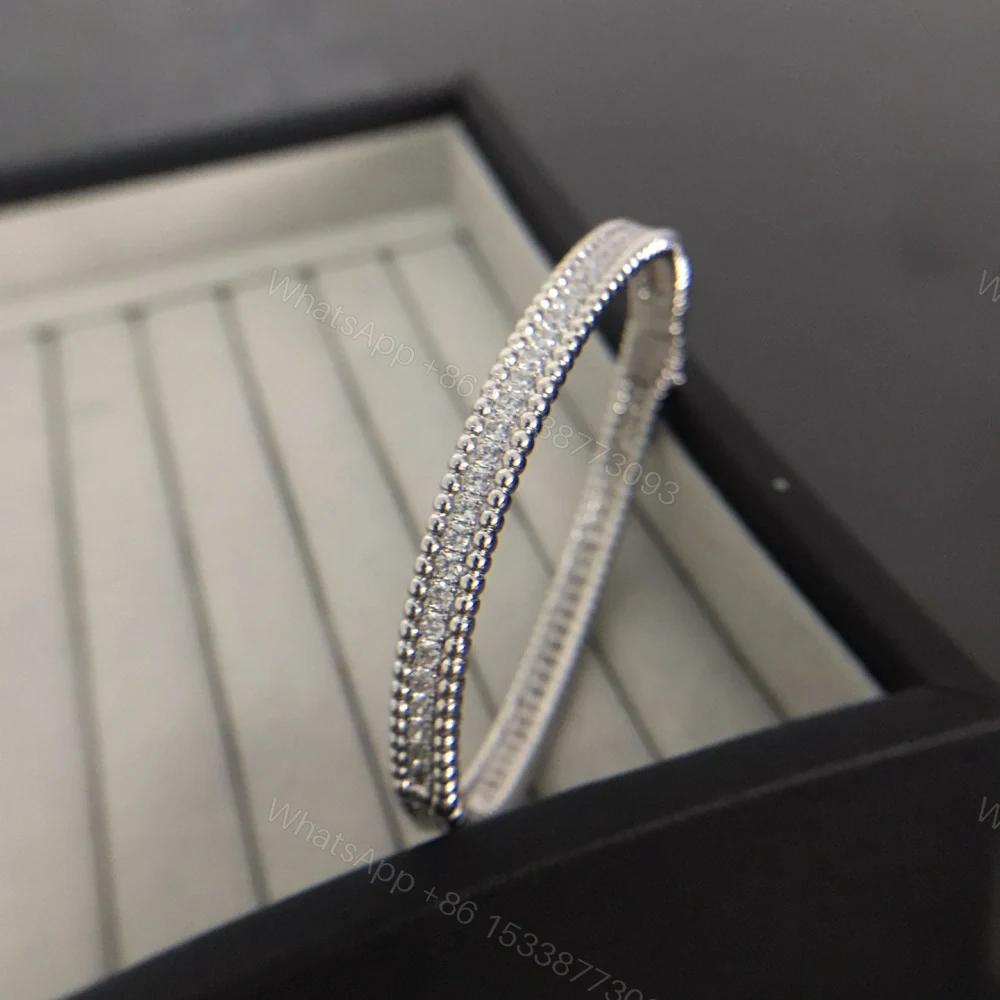 View 7 of 高仿首飾VanCleef&Arpels*RP27H00單排鑲鑽白金手鐲