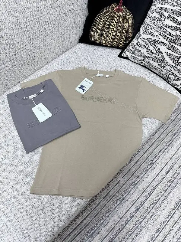 Textured Cotton Tee: Subtle Embossed Logo, Everyday Luxury — view 1
