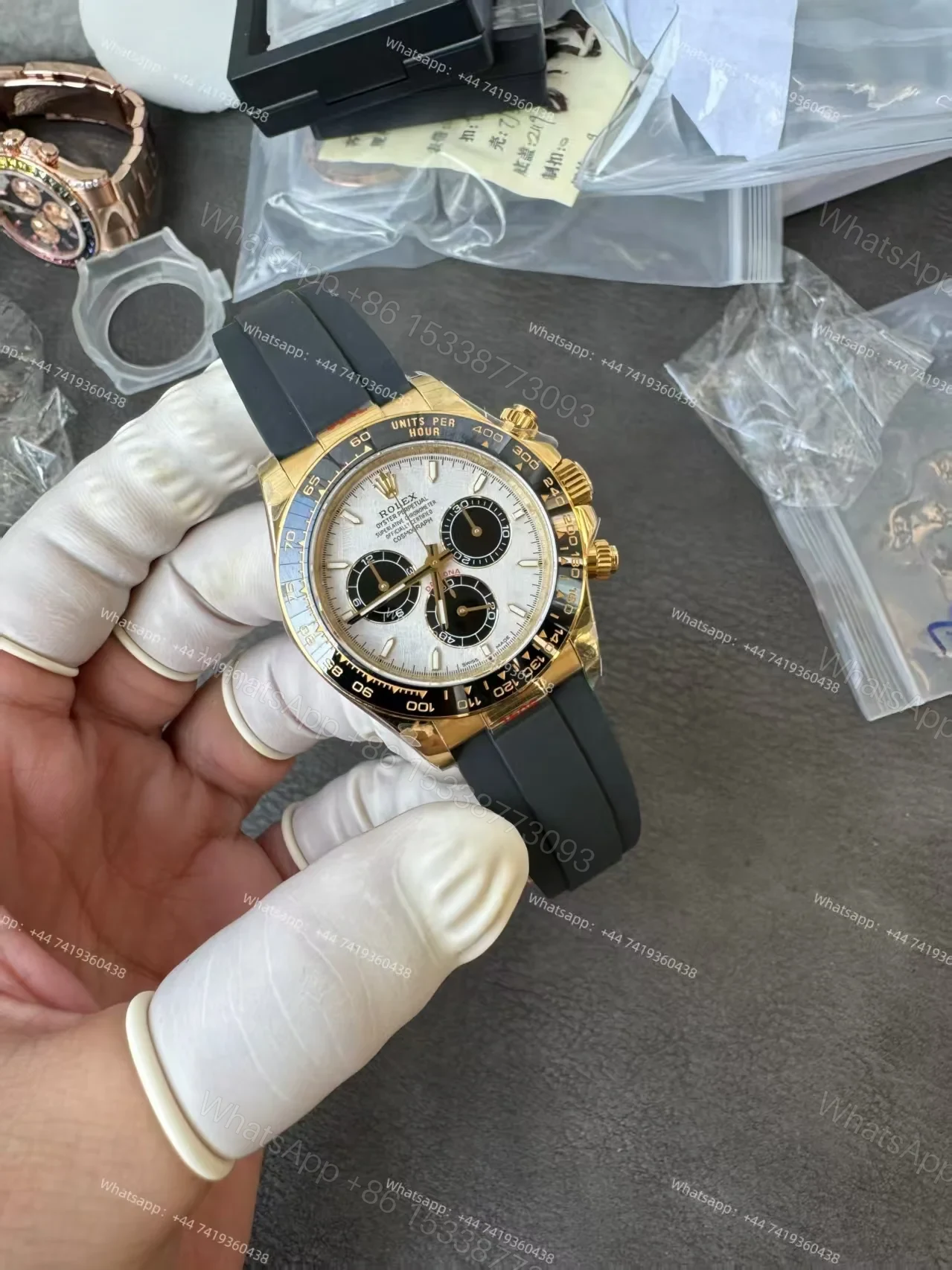 View 10 of Rolex Super Clone Daytona M126518LN-0016 18K Gold Meteorite Dial 4131 Movement